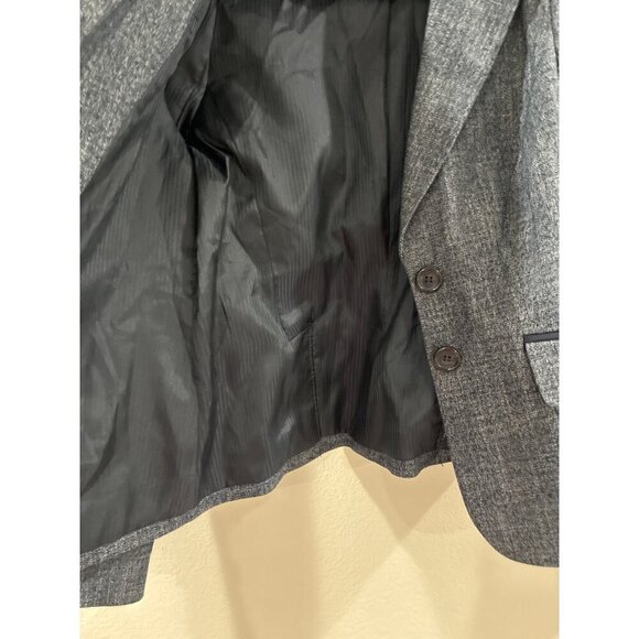 The Limited Collection womens career Blazer color Blue pockets 2 buttons front - Picture 9 of 10